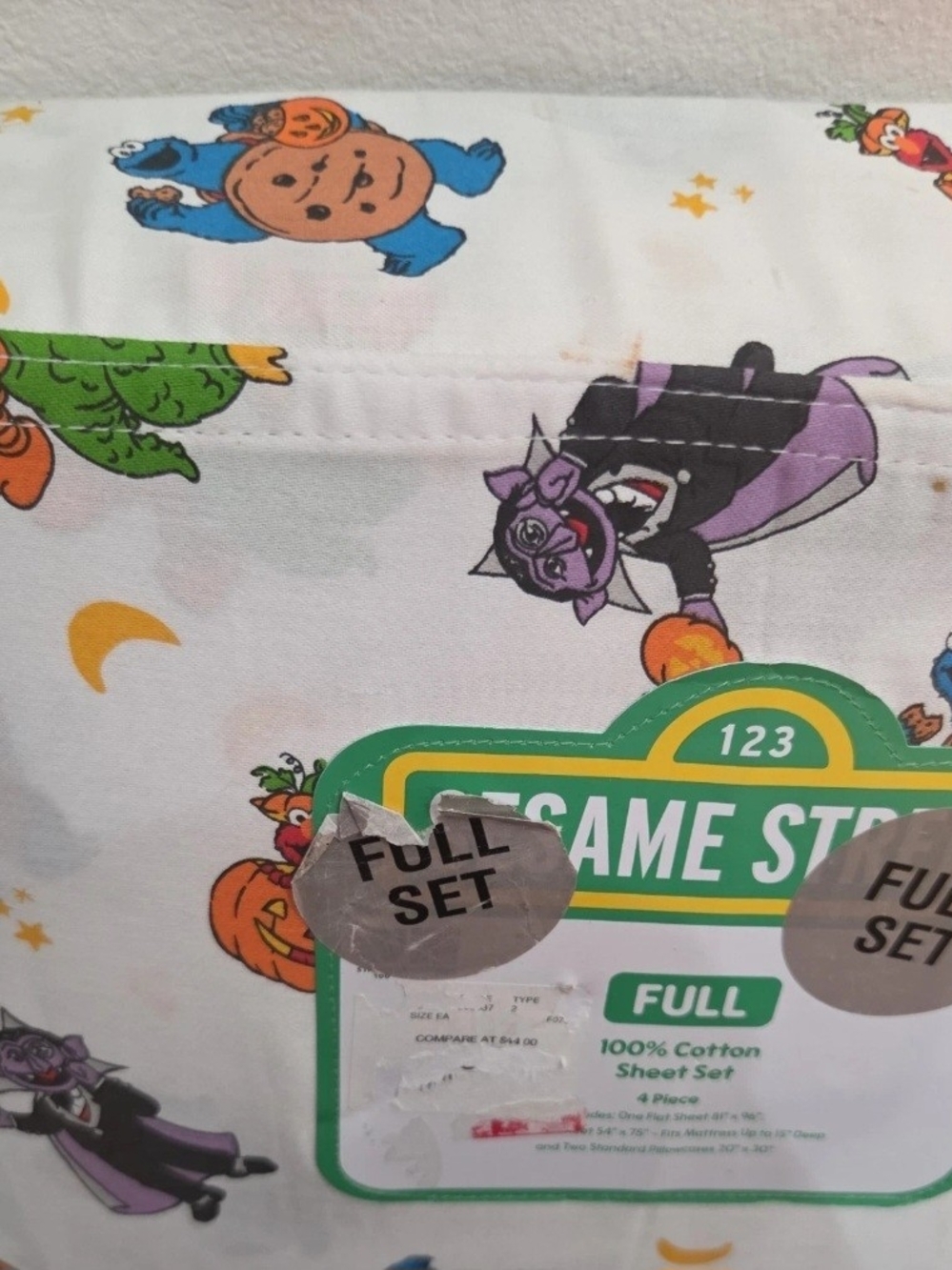 Sesame Street HALLOWEEN FULL Bed Sheets